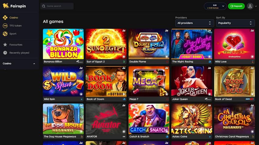Fairspin Online Casino: Blockchain-basert online casino